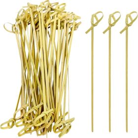 100 Pièces, Brochettes en Bambou à Nœuds