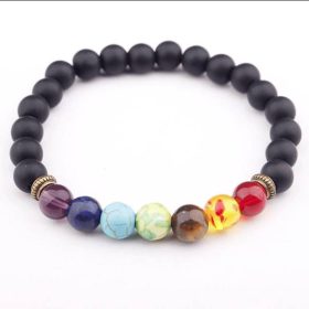 Bracelet d’harmonisation 7 chakras et pierres de lave