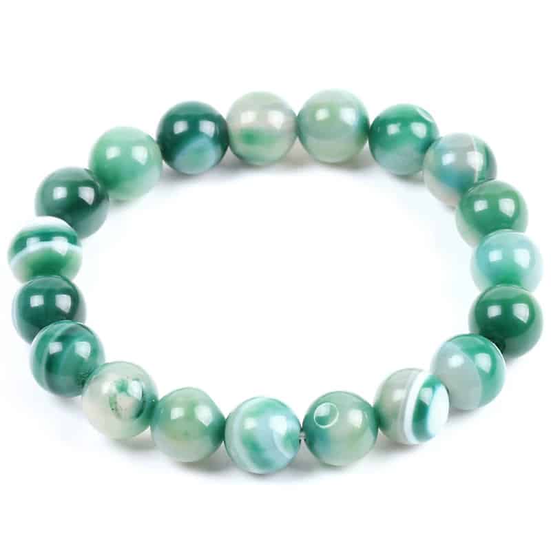 Bracelet confiance en soi en agate verte