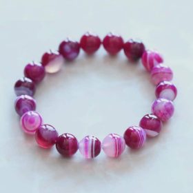 Bracelet du désir en agate rose