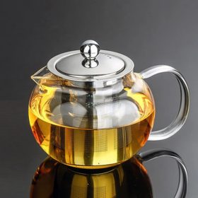 theiere verre 650ml infuseur inox tisane rooibos